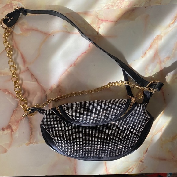 Black Rhinestone Fanny Pack - Picture 10 of 11